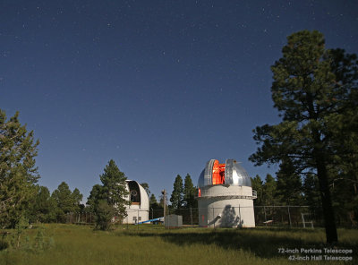 Two mesa telescopes operating under moonlight