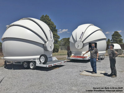 Two 1-meter PlaneWave telescopes on the NPOI site