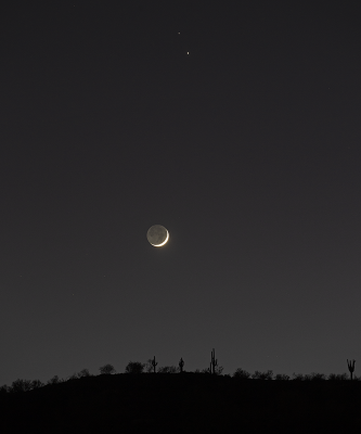 Jupiter, Saturn, & Moon, North Phoenix, 2020