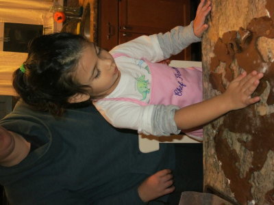 Chef Penny cuts the dough