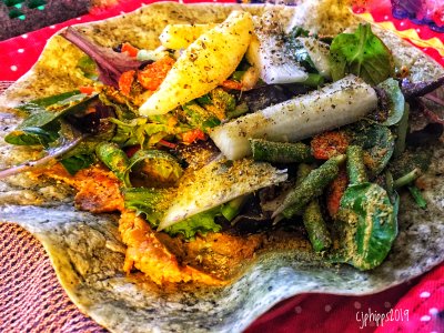 Hummus-Salad Wrap