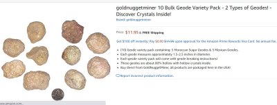 (Goldnuggetminer 10 Bulk Geode Variety Pack SLIDESHOW VIDEO