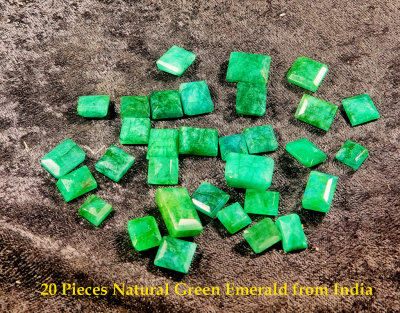 20 Pieces Natural Green Emerald from India.jpg