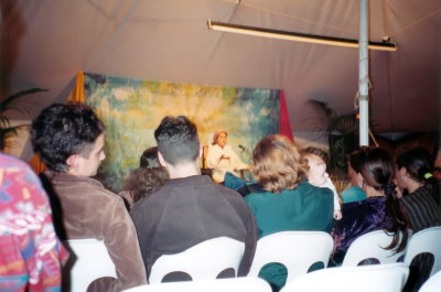 Avatars Abode - Meheru giving talk June 1993
