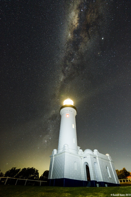 Norah Head Lighthouse and Milky Way Galaxy