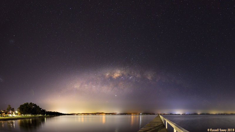 Milky Way PanoramaOver Long Jetty
