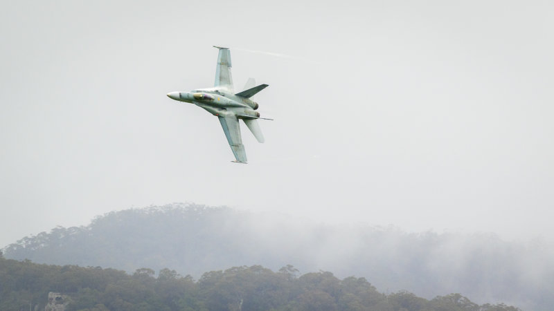 Out of the Mist - Boeing McDonnell Douglas F/A-18 Hornet