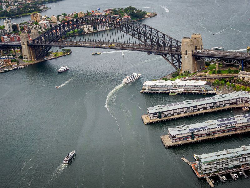 Sydney Harbour Bridge and Walsh Bay Wharves