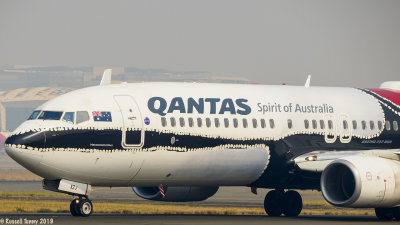 Qantas Boeing 737-800 in Indigenous Art Livery
