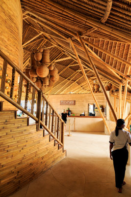 Resort Lobby with Bamboo Interior
