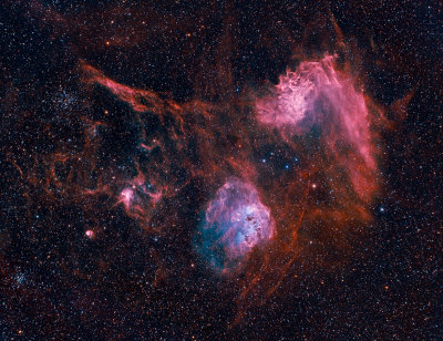 Flaming star Nebula - Narrowband