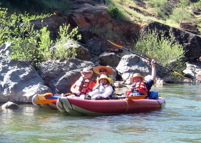 Lee Schmelter and Peggi Martin with Ted and Diane Hopkins on the Bear River