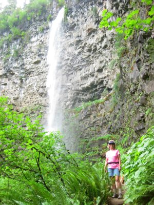 Caroline Harkness at 293' Watson Falls