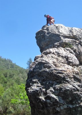 Emilie Shea atop Gorilla Rock