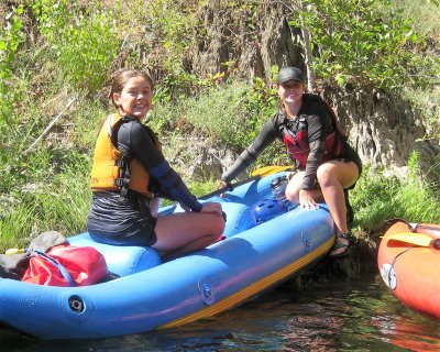 Emma and Ella Muchison on the Middle Fork of the American