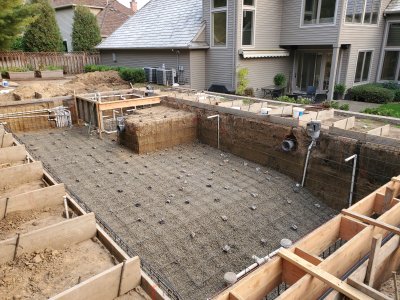 Forms, Plumbing and Rebar