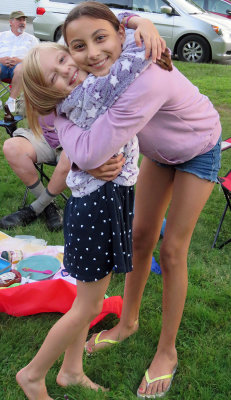 Flora and Lily at an outdoor concert this summer