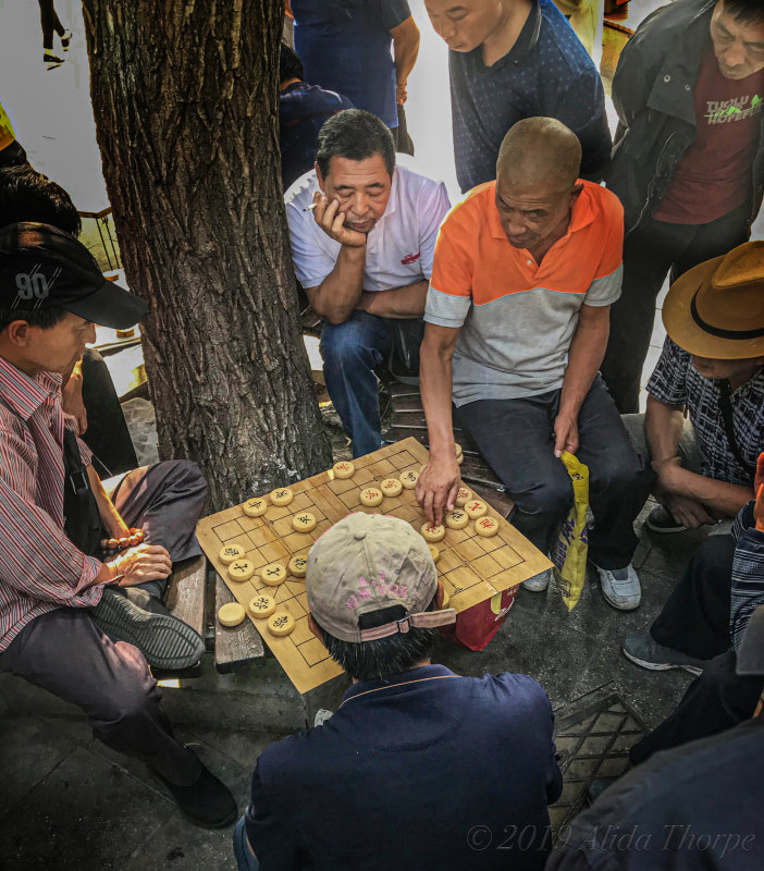 Playing Xiangqi in Dalian China