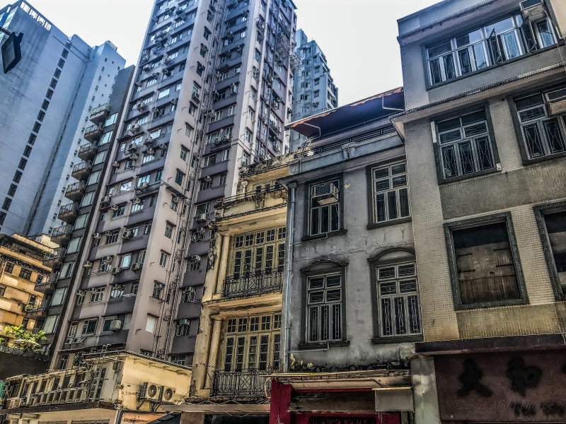 Old buildings Hong Kong 