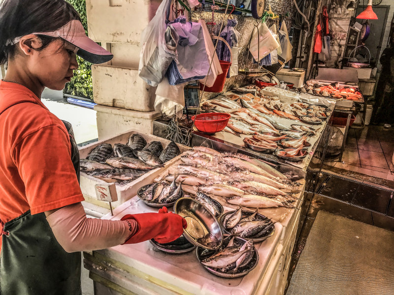 Hong Kong fish stall