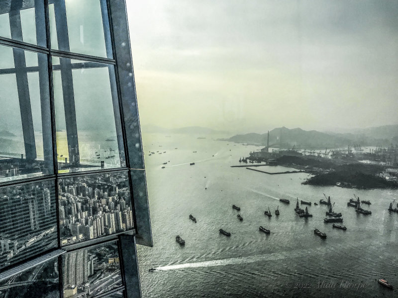 Hong Kong reflections harbor