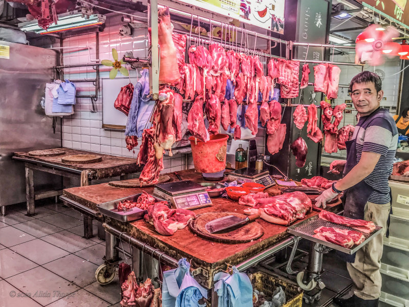 Hong Kong street meat market