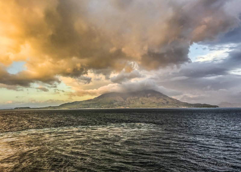 Sakurajima with clouds