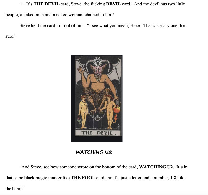 Hazel gets THE DEVIL with its brief message