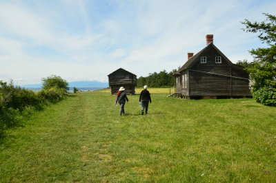 Old home and blockhouse above Ebey's Landing