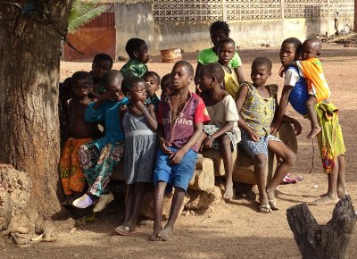 Wherever we went, crowds of kids appeared (almost instantlly) to look at us.