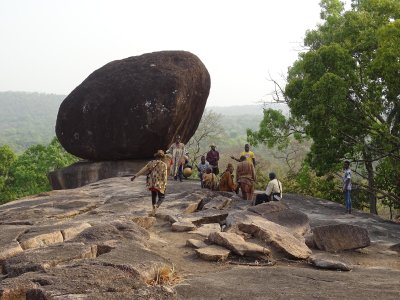 A sacred rock, up to which we hiked