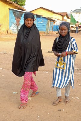 Two young Muslim girls