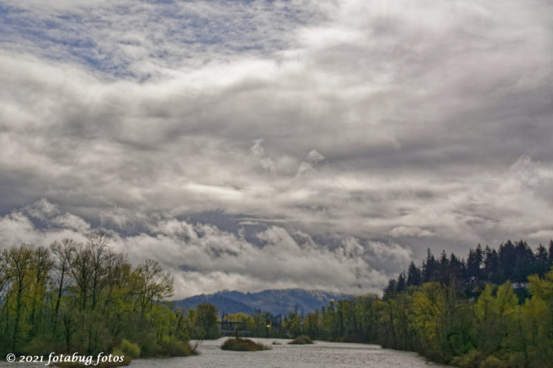 Storm Clouds Over The Willamette River