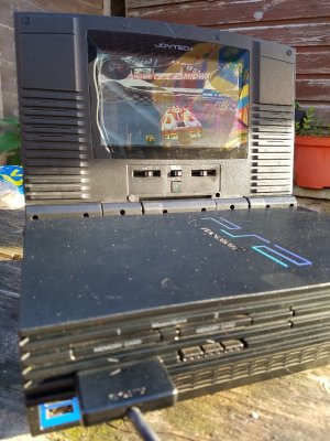 Playstation 2 with portable screen