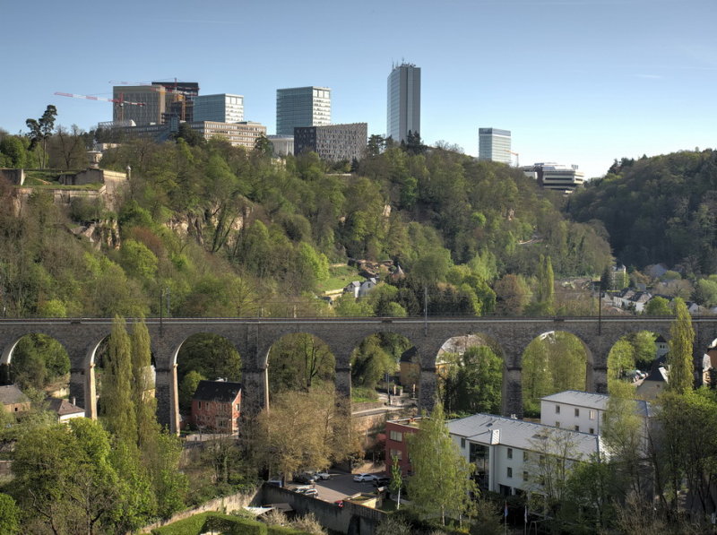 View to the modern part of the city