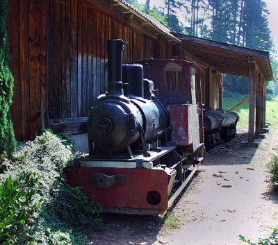 Old logging locomotive