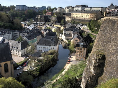 Luxembourg-Grund with Alzette River