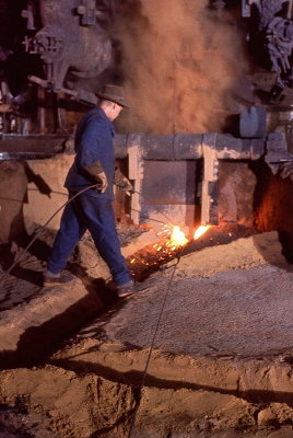 Tapping the blast furnace