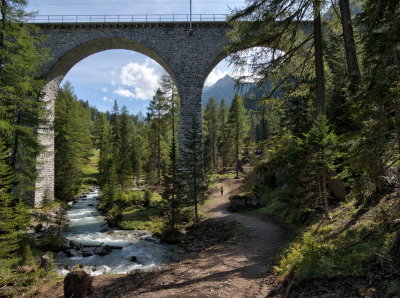 One of the beautiful viaducts across the Albula river