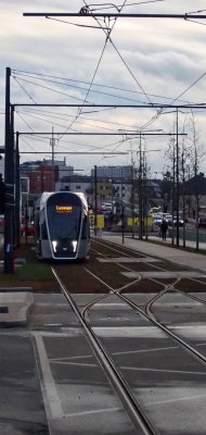 The new tram in Luxembourg City