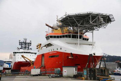 THE HARBOR HAD A LOT OF NORTH SEA OIL SERVICE BOATS