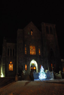Front of Church at Christmas