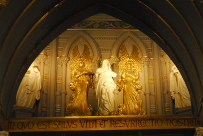 Our Lady of the Immaculate Conception and adoring angels.