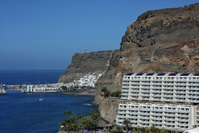 Puerto de Mogan in Distance