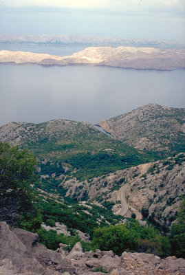 Insula Pag,viewpoint from 3000 ft