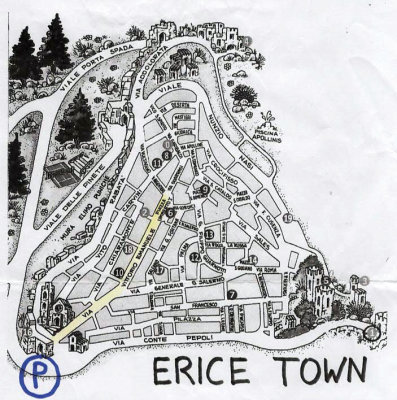 Town map of Erice