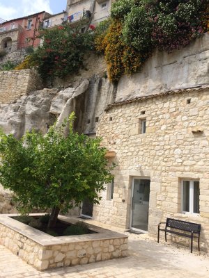 San Giorgio Palace Hotel built right inside the rock moutain