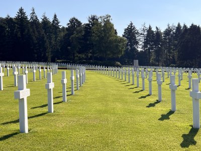 Luxembourg American Cemetery and Memorial - Part of the 5,076 Headstones