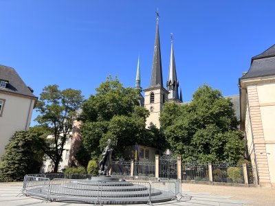 Notre-Dame Cathedral and Statue of The Duchess Charlotte