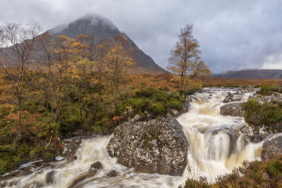 Famous Etive Mor Waterfall